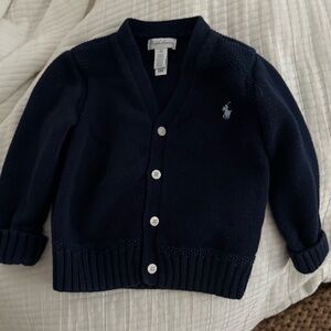 Polo Ralph Lauren Baby Combed Cotton V-Neck Cardigan